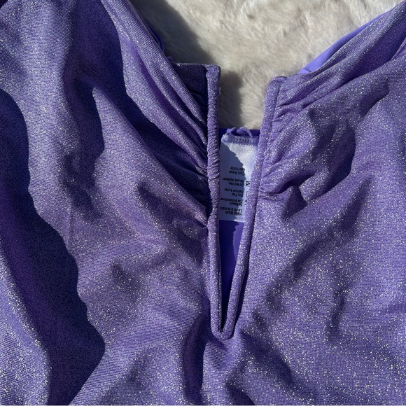 L*Space Roxanne Amethyst Shimmer Plunge One Piece Swimsuit Size 12 NWOT - Picture 4 of 10
